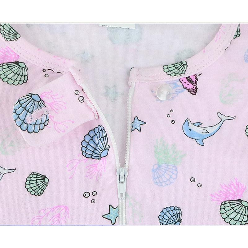 Baby Kinder 2 bis 7 Jahre alt Einteiliger Strampler Langarm 100% Baumwolle Kleidung Reißverschluss Jungen und Mädchen Kleidung Pyjama Strampler