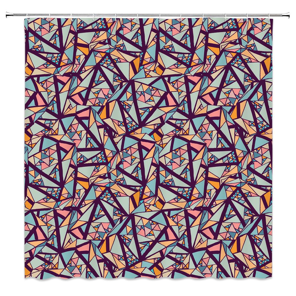 Indian Mandala Shower Curtain Flower Printed Geometric Bohemian Bathroom Curtains Shower Wall Hanging Geometric Shower Curtains