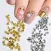 200Pcs Metal Rivet Nails – Gold/Silver Square Studs, 1–3 Mm, for DIY Crafts and Manicure Decoration
