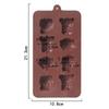 Forma 8 Animal Silicone Premium Non-Stick Mold for Homemade Chocolate, Candies, Jellies or Ice Cubes – Bear, Lion, Hippopotamus