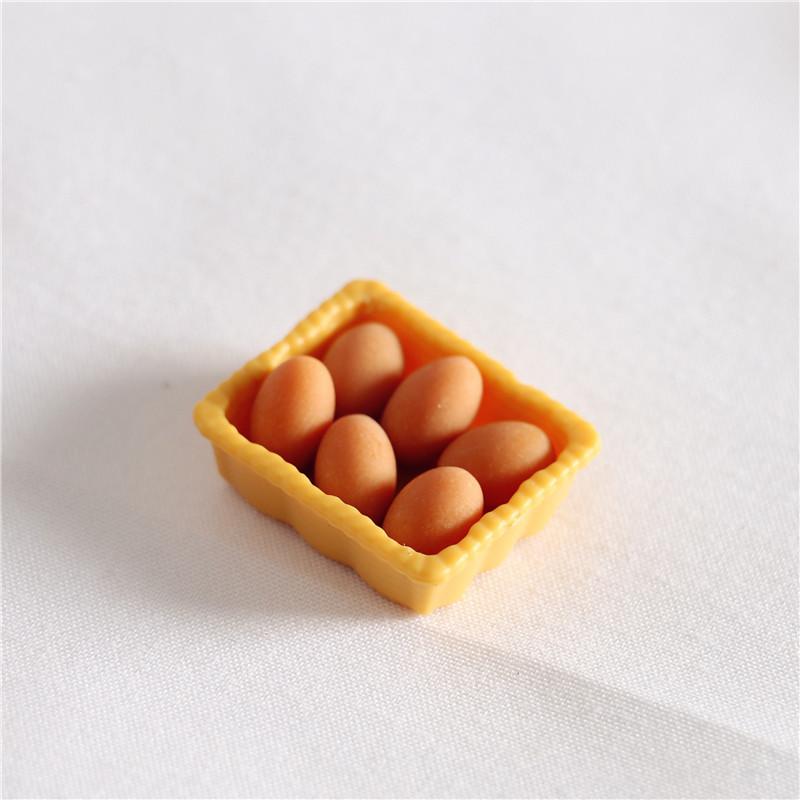 1:12 Dollhouse Simulation Eggs Miniature Egg Tray Egg Box Dollhouse Kitchen Food Decoration Toy Life Scene Accessories