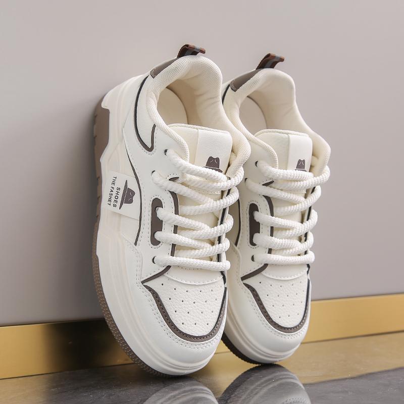 Fashion Women's Sports Shoes Casual Thick-soled Shoes Versatile White Versatile Casual Shoes for Female Spring and Autumn Students New