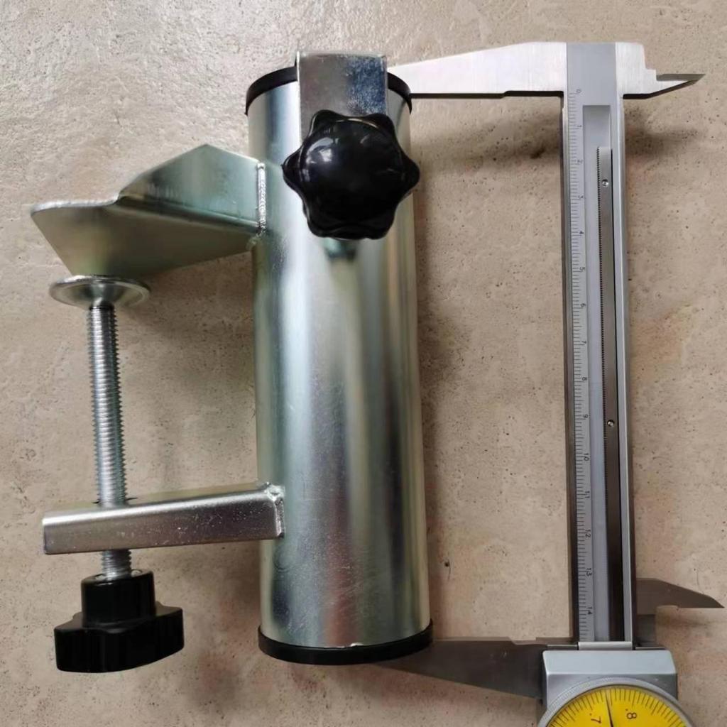 Outdoor Umbrella Clip Base for Balcony, Table, Bench, and Beach – Fits Round Steel Pipes