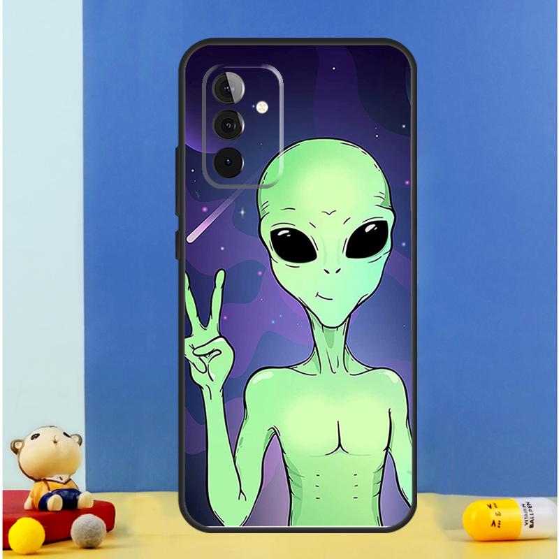 Aesthetics Cartoon Alien Space Case For Samsung Galaxy A16 A36 A56 A06 A54 A34 A14 A13 A53 A12 A22 A32 A52 A35 A17 A15 A55