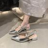 Fashion Women Pointed Toe Sandals Fashion Mid Heels Shoes Dress Elegant Pumps Woman Heeled Shoes 2025 New Trend Brand Female Chaussures