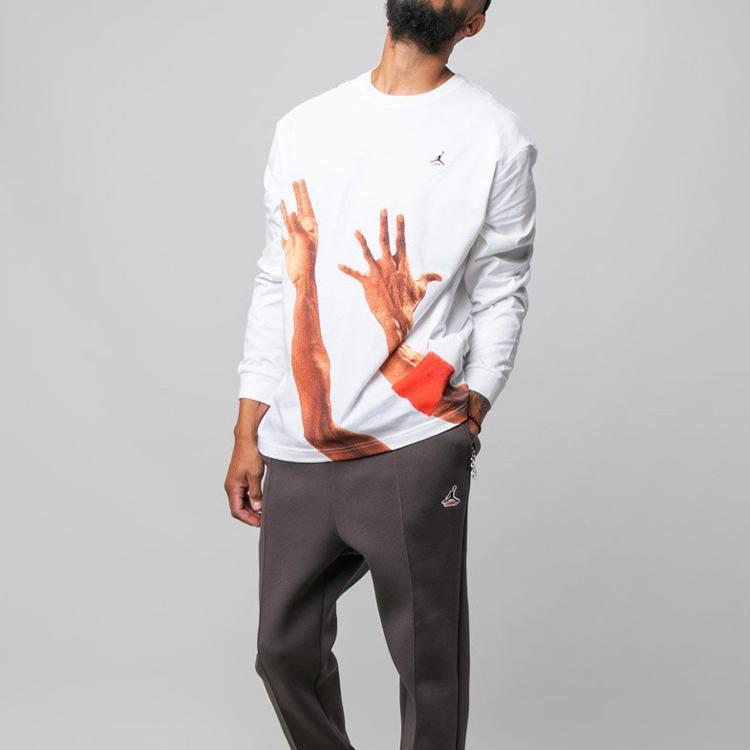 Air Jordan X Union LA The J Long-Sleeve T-Shirt White Men Tops CV1298-100