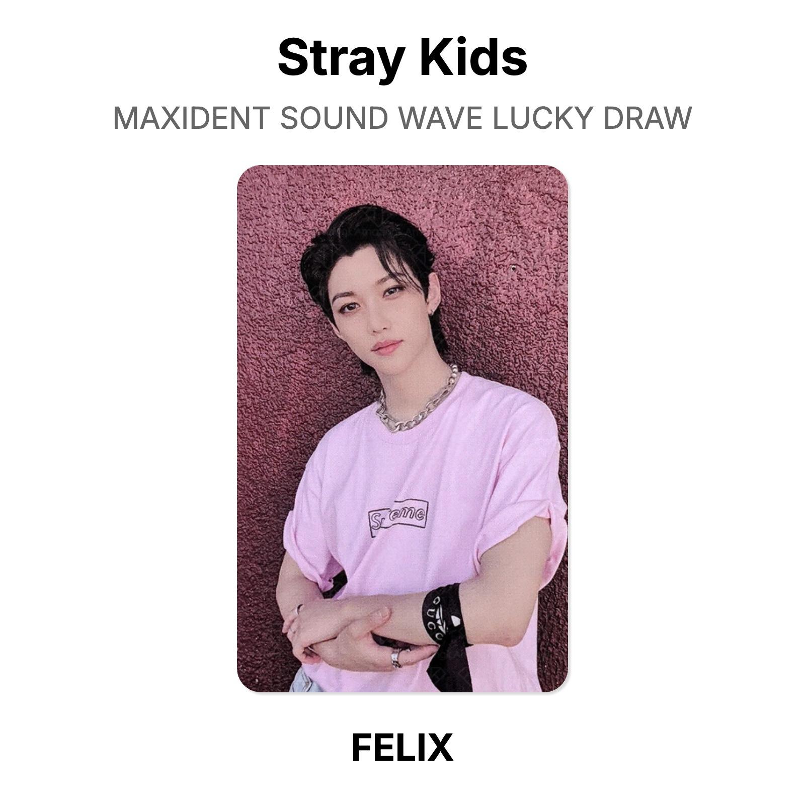 Stray Kids MAXIDENT SOUND WAVE LUCKY DRAW Official Photocard FELIX