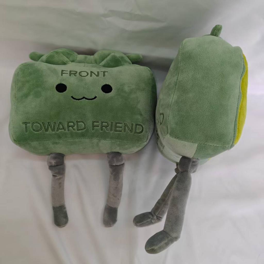 Clay el Claymore Adorable Peluche Lindo Bloque Cuadrado Muñeco Suave Relleno Regalo de Vacaciones para Niños