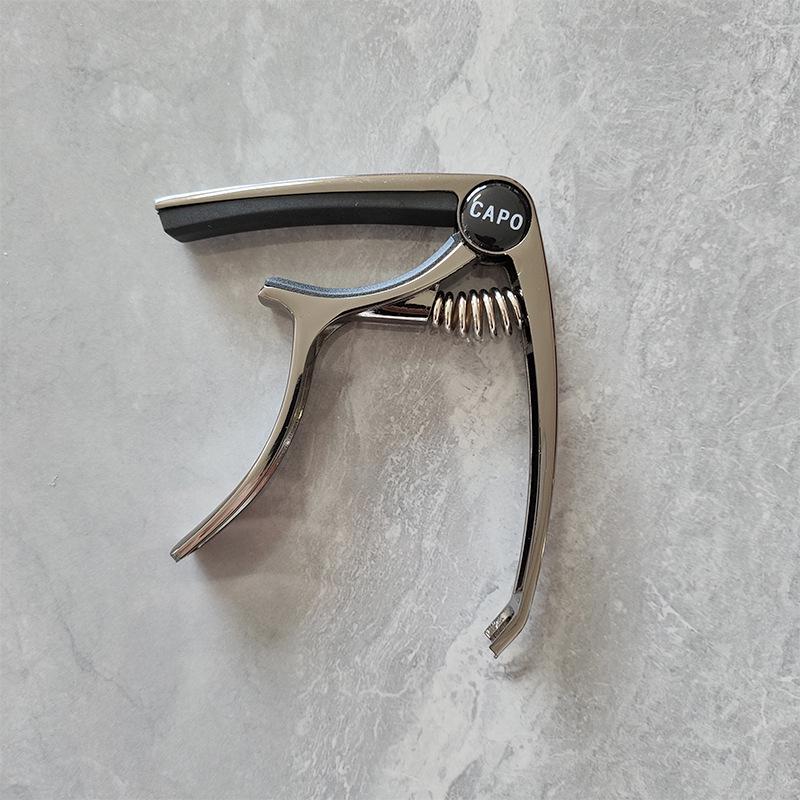 Zinc Alloy Dual-Function Capo: Electroplated Tone Changing Clip for Acoustic & Electric Guitars