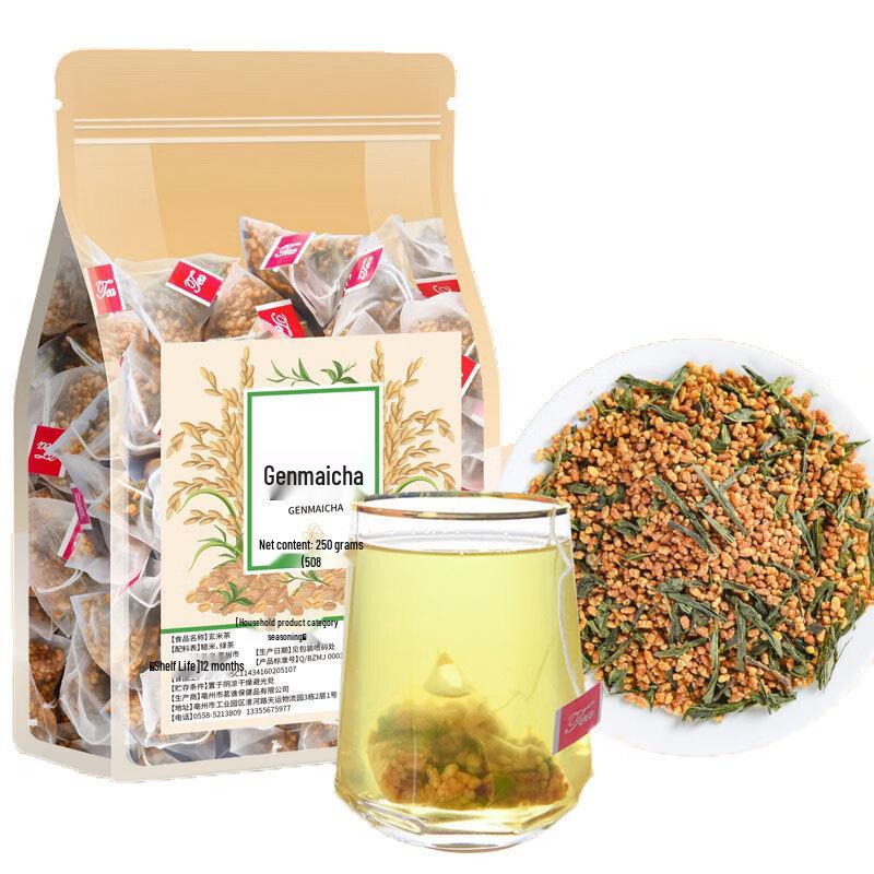 Ya Cha Po Genmaicha Green Tea, 50 Bags, 250g