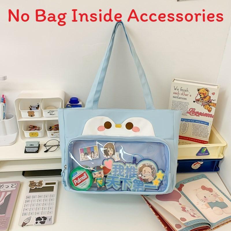 Bunny Plush Soft Cat Snack Tote Cartoon Shoulder Bag With Design Transparent