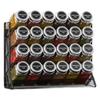 Silver wire kitchen storage rack cabinet four-layer spice rack punched spice bottle storage storage rack spice rack