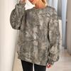 Women's Loose Fit Crew Neck Sweatshirt Long Sleeve Pullover Casual Sportswear Branch Pattern Printed Top