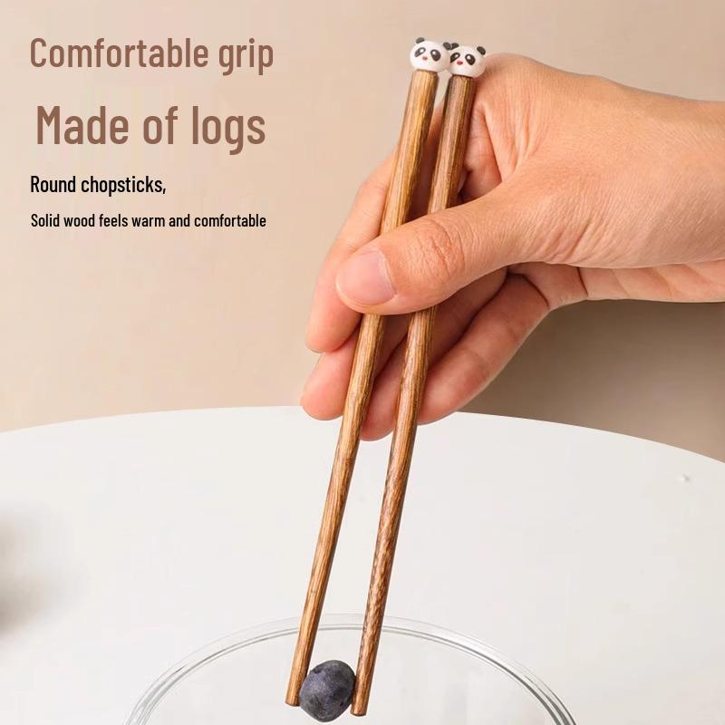 High-End Baby Training Chopsticks - Cartoon Wooden, Anti-Mold Design for Kids