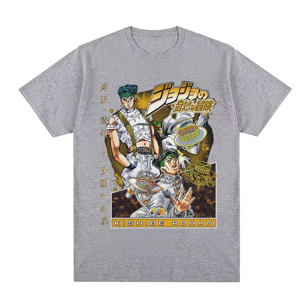 Ce T-shirt Graphique Audacieux JoJo's Bizarre Adventure Kishibe Rohan & Heaven's Door Mélange des Ambiances Anime Rétro Avec un Style Streetwear Moderne Pour les Passionnés