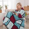 Plaid Flannel Throw Blanket Soft Fleece Couch Cover Warm Winter Bedding Cozy Nap Quilt for Sofa Travel