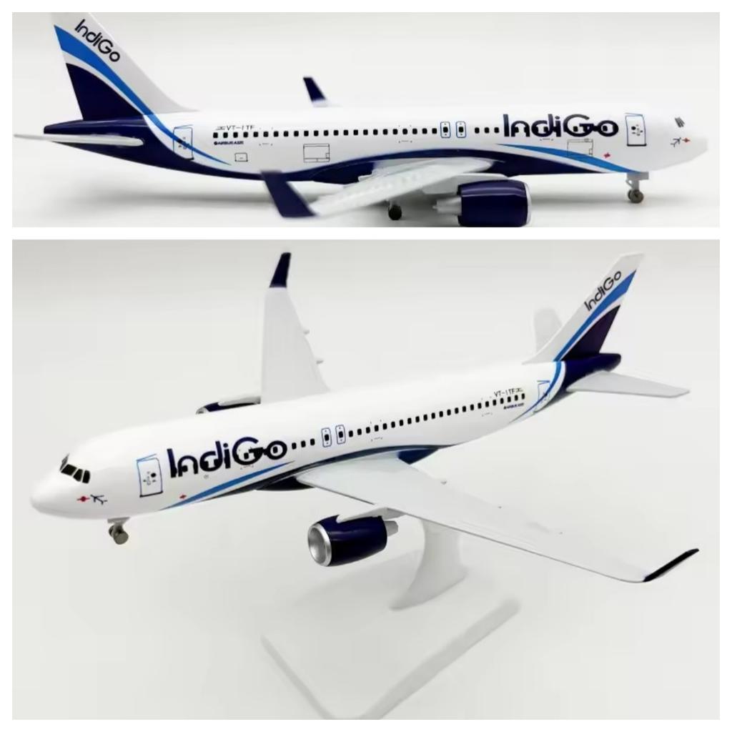 Airplane Simulation 20CM Alloy Metal Indigo Airways A320 320 Aircraft Model Airplane Child Toy Aviation Plane Model Educational