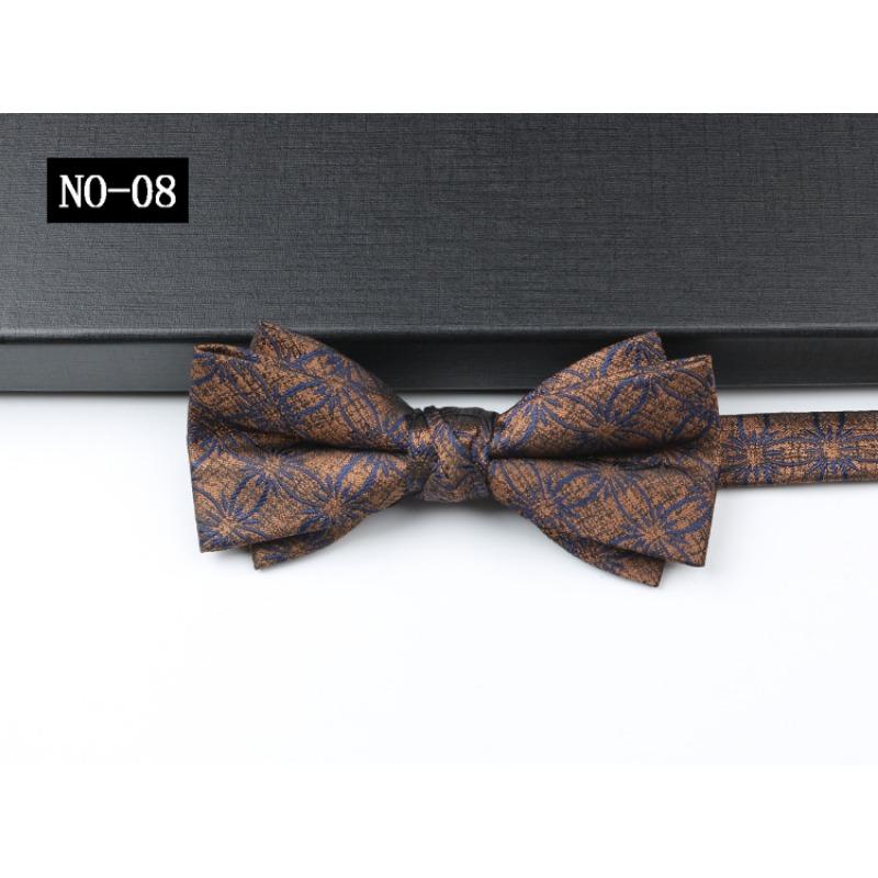 Business Bow Tie Men'S Shirt Suit Gentleman Pattern High-End Wedding Hosting Banquet Bow