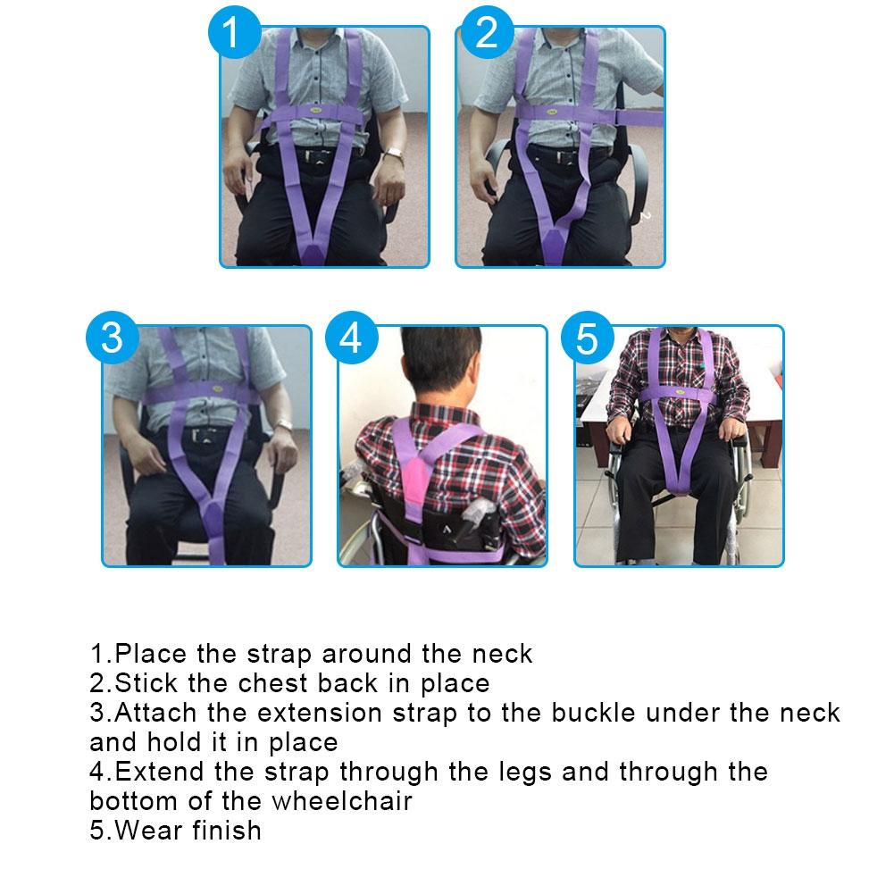 Wheelchair Seat Anti Slip Belt Restraint Harness Safety Strap Constraint Band