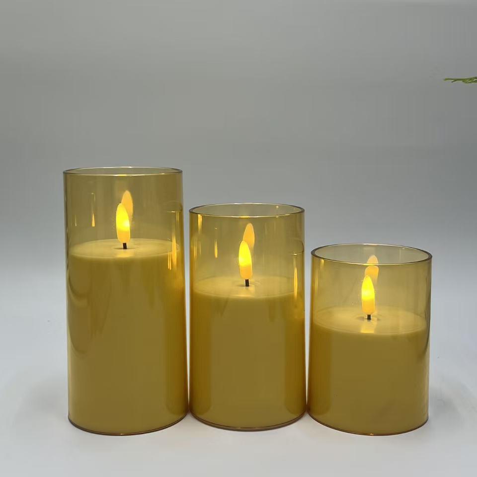 LED Acrylic Candle Light with Remote Control for Romantic Atmosphere and Birthday Party Decoration