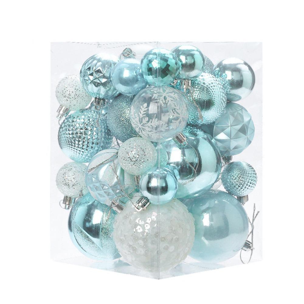 

36pcs Delicate Christmas Ball set 4/6/8cm Hanging Ornament Christmas Tree Pendant Window Style 1