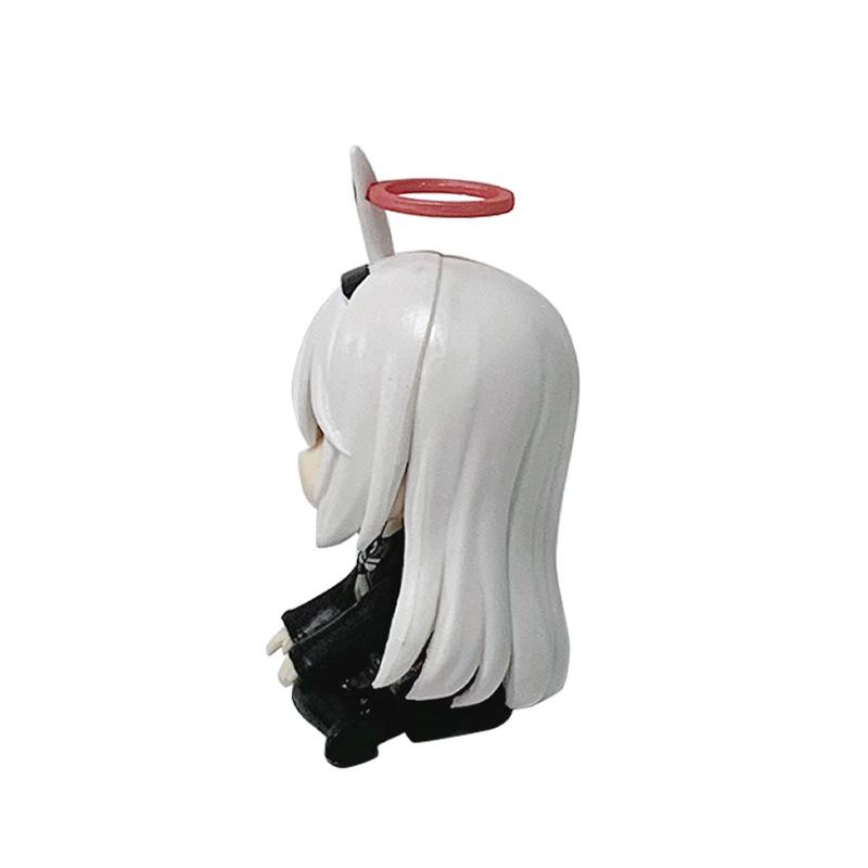 7CM Blue Archive Figure Anime Prana Cute Version Desktop Sttting Posture Animation Model Toy Gift Collection Ornaments Q PVC Kid Friendly Entertaining