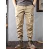 Men's Loose-Fitting Cargo Pants with Pockets, Spring and Autumn New Trendy Casual Long Pants, Versatile Cropped Pants
