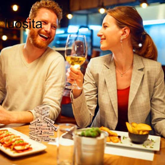 48Pcs Super Naughty Building Blocks, Romantic Adult Party Gift, Valentine Tumbling Tower, Stacking Blocks Game