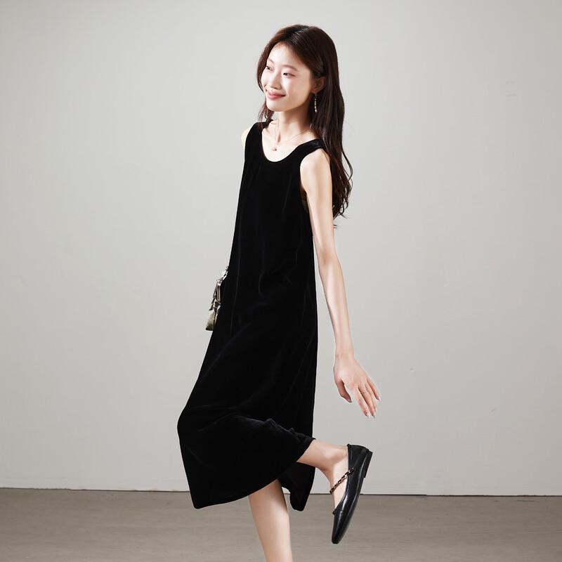 SOFSIL 2026 Spring/Summer Silk Velvet Sleeveless Dress XL