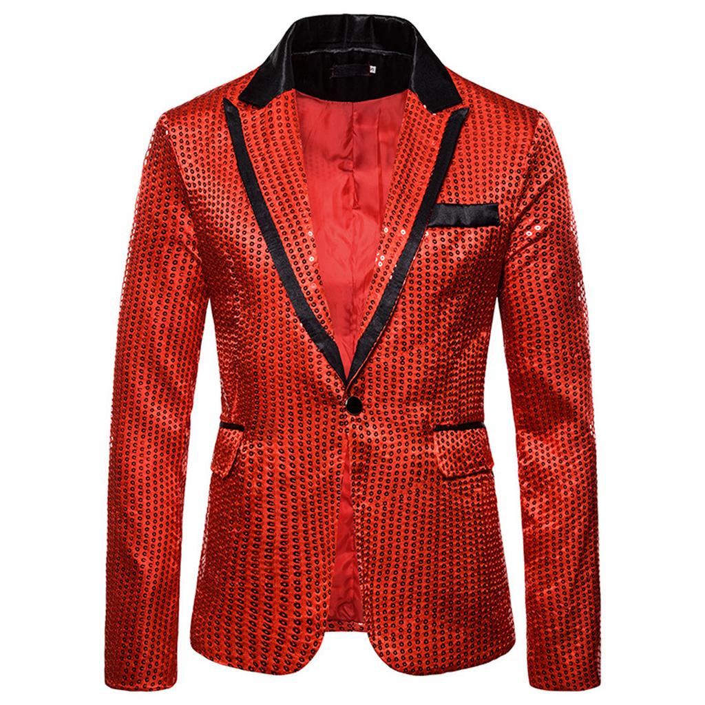 Men's Casual Business Wedding Long Sleeve Buttons Slim Fit Suit Coat Jacket