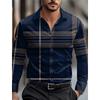 Geometisches Business Casual Herren Hemd Knopfleiste Langarm Business Täglich Herbst Winter Hemdkragen 3D Druck Kleidung