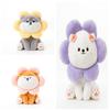 Cartoon Shiba Inu Dog Flowers Cup Plush Toys Stuffed Soft Animal Pillow Dolls for Girls Birthday Christmas Gifts