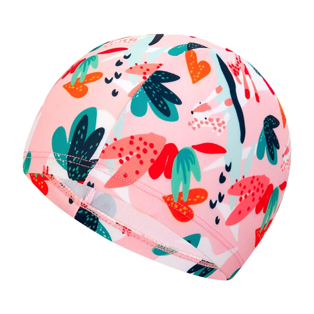 Swim Animal 3D Keeps Hair Suitable for Elementary School Ages Perfect for Swimming Water and Pool Girls' Cap, Pink, Print, Stretchy, Design, Dry,