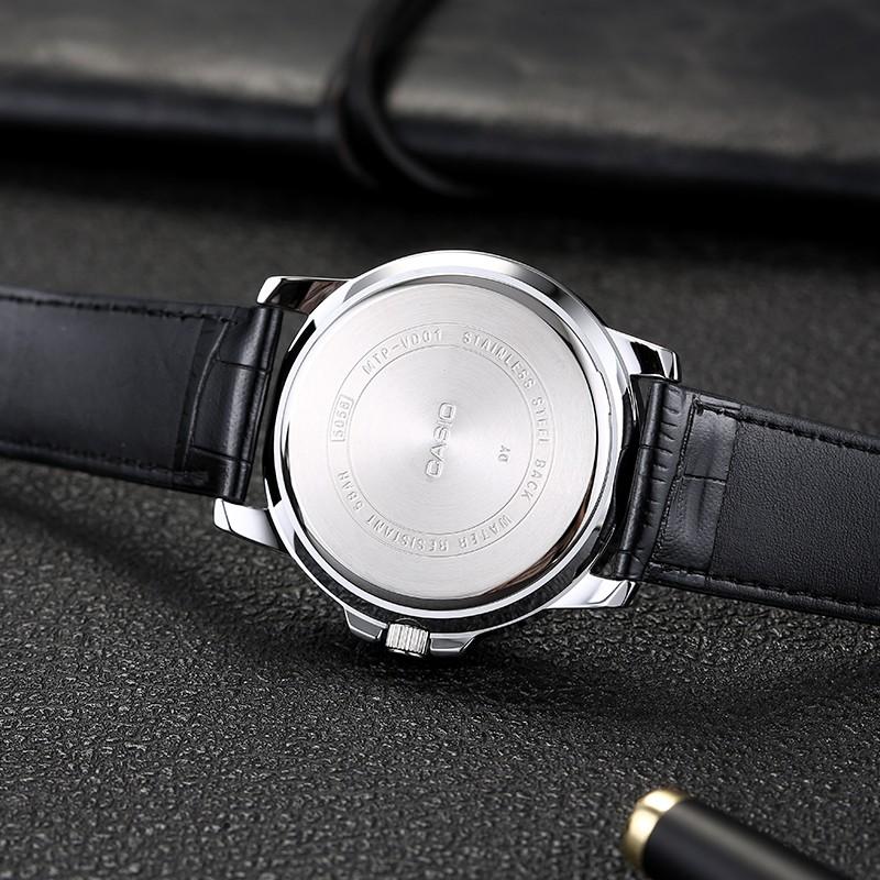 Casio Standard Series Waterproof Business Quartz Movement Leather Strap Watch Men watches Black MTP-VD01L-1EVUDF