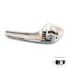 EDP219 Left Interior Door Handle Aluminum Plated Plastic for Vauxhall Opel Corsa D S07 2006-2014 4/5-Door Hatchback Van 13297813