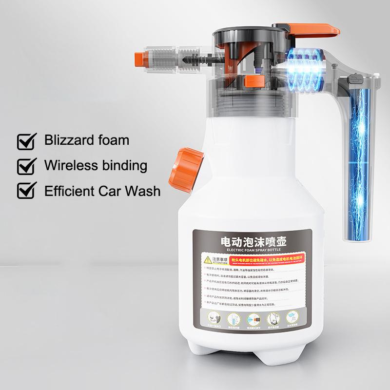 2L Professional Electric Foam Sprayer Motorized Handheld High Pressure Snow Foam Car Wash Sprayer For Car Wash Accessories