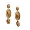 Medieval round flower fringed earrings European and American retro metal stud earrings temperament light luxury earrings women