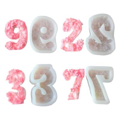 Silicone Birthday Number Candle Mould Reusable Flexible Craft for Personalize Celebration Safe Materials Easy Releases