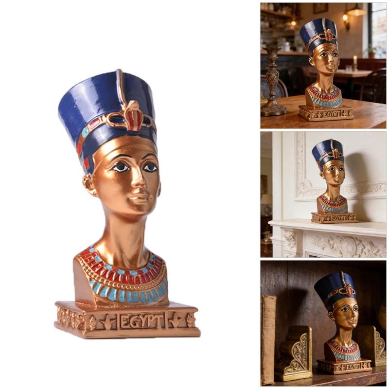 1/2Pcs Ancient Egypt Themed Resin Decorative Figurine Ethnic Fashion Collectibles For Office and Living Room Shelf