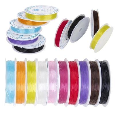10 Rolls of  Elastic Beading Cord Thread for DIY Jewellery Making Mixed Color---0.6mm