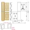 Modernes Design 30 KG Hydraulisches Schlankes Aluminium Duschglas Türscharnier Soft Close mit Gold eloxiertem Holztürstopper