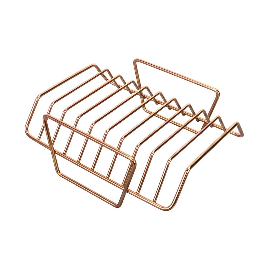 BBQ Accessory Steak Grilling Rack Stainless Steel Rib Roast Holder Heavy Duty Meat Rack for Professional Barbecue Set
