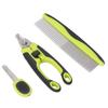 Haustierpflege-Set Edelstahl Ergonomischer Haustierkamm Hunde-Nagelknipser und Trimmer-Set mit Feile für Katzen Hunde