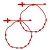2 Pcs/Set for Cross 7 Knots Red String Braided Bracelet Kabbalah Wristband Brace