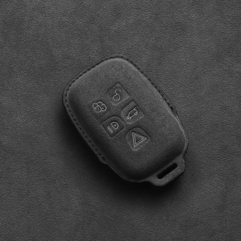 Suede Leather Car Key Case For Land Rover Range Rover Sport Discovery 3 4 Elander 2 Evoque Accessories Holder Shell Keychain
