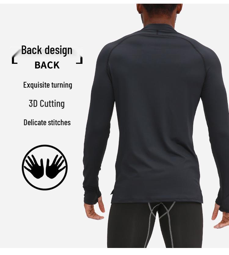 Men's Long Sleeve Quick-Dry Compression Sportswear for Running & Basketball