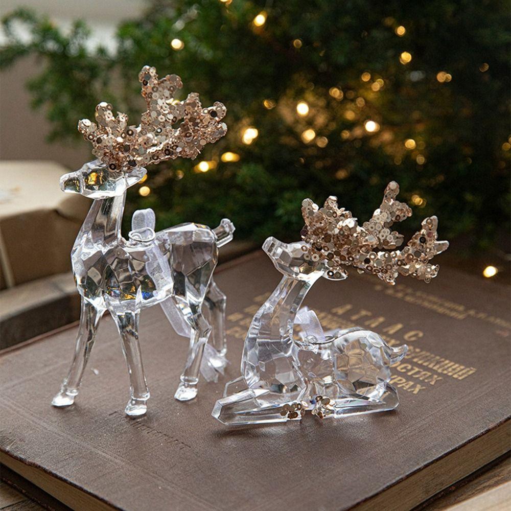 Snowflake Christmas Tree Ornaments Acrylic Crystal Hanging  Merry Christma