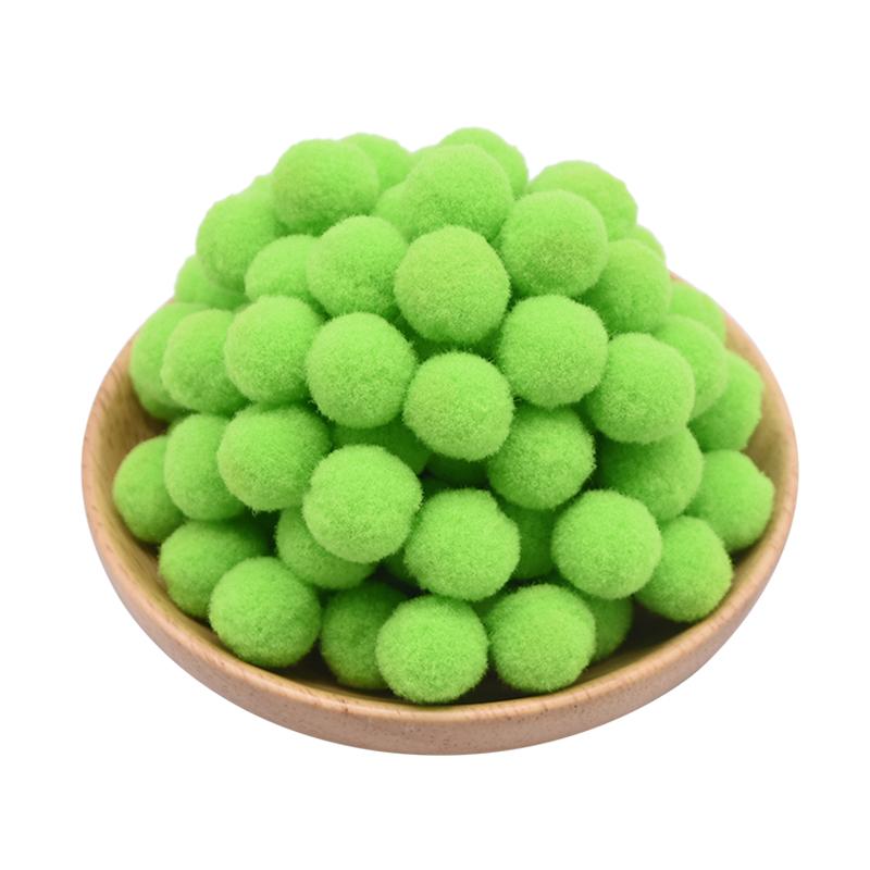 100Pcs 15-25mm Colorful Pompoms DIY Dolls Garment Handmade Material Soft Fluffy Pom Poms Ball For DIY Kids Toys Accessories