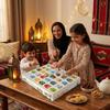 30 Empty Grid Ramadan Advent Calendar Box Paper Quick-release Surprise Gift Box Cartoon Pattern Middle East Theme