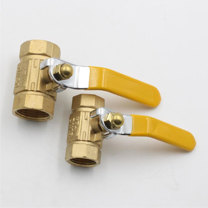 4-Point Yellow Natural Gas Ball Valve with Fine 3-Way Stem